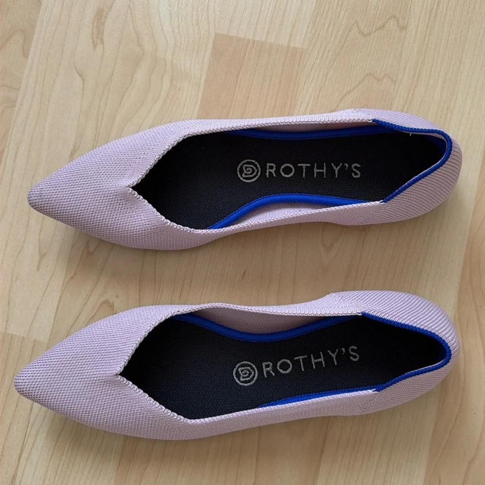 Rothy's Lavender Pointed Toe Flats - Picture 4 of 9